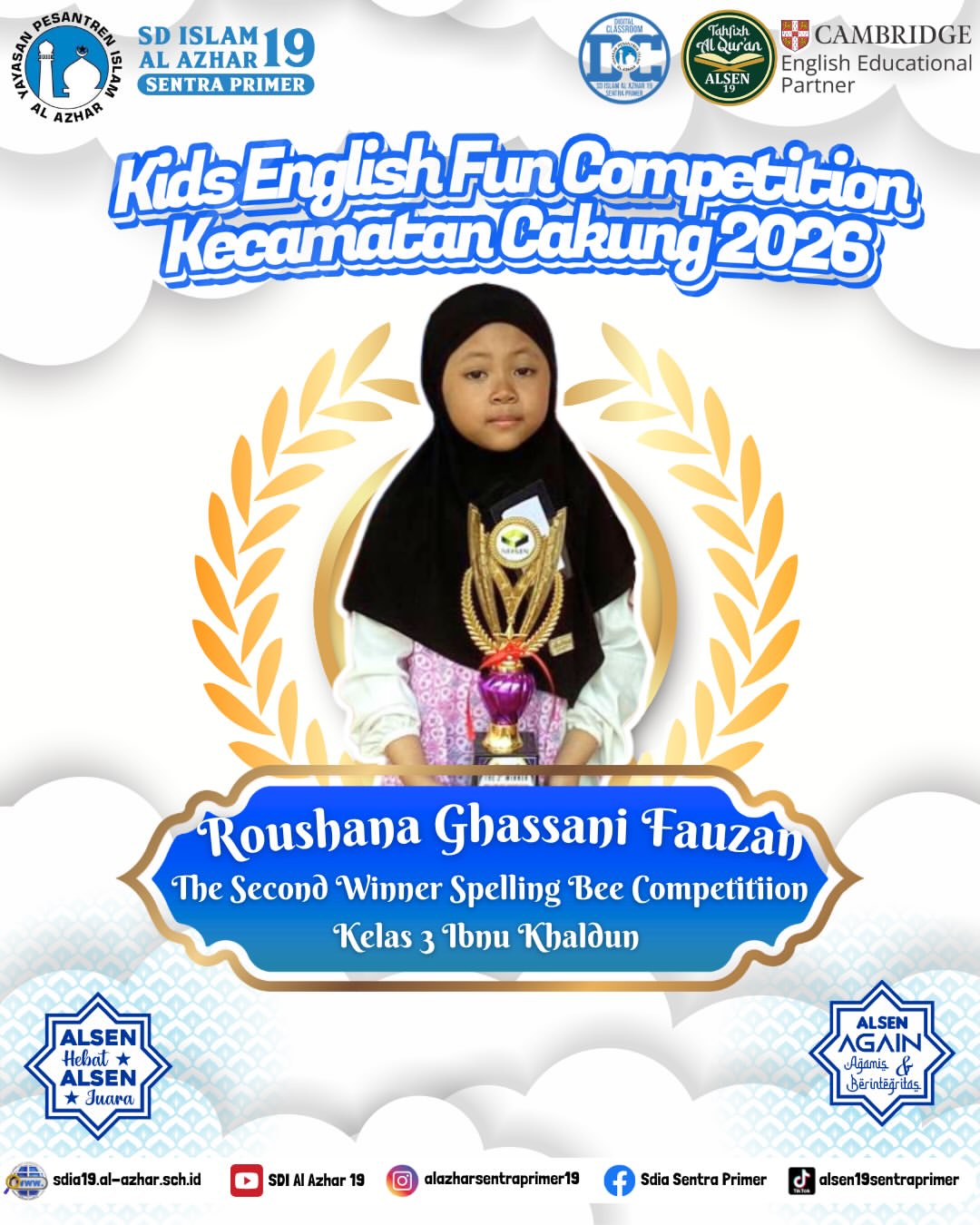 Prestasi Murid SDIA 19 Sentra Primer di Kids English Fun Competition Kecamatan Cakung 2026