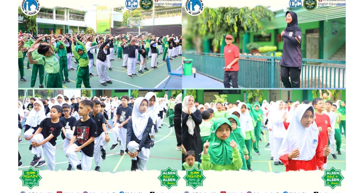 Keseruan Senam Bersama dan Jumat Bersih SDIA 19 Sentra Primer