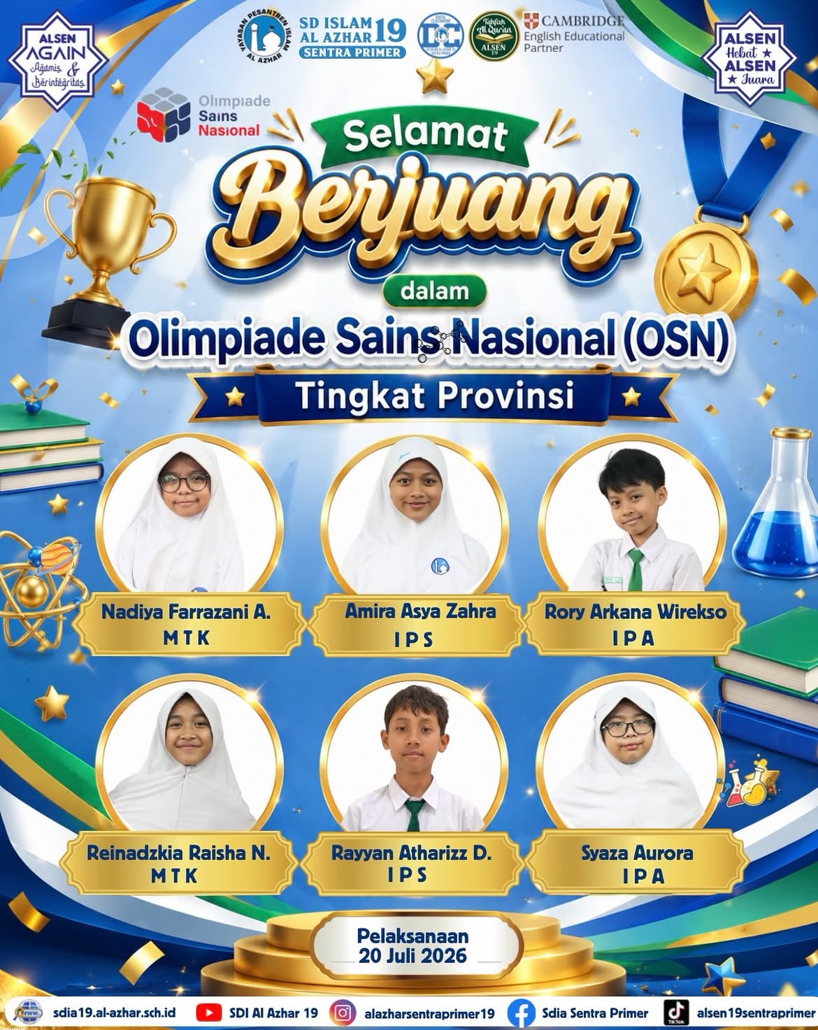 SDIA 19 Sentra Primer Jadi Tuan Rumah OSN Provinsi 2026