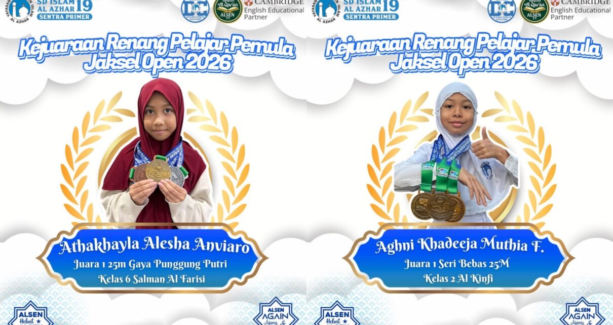 Murid SDIA 19 Borong Medali di Kejuaraan Renang Pelajar Pemula Jaksel Open 2026