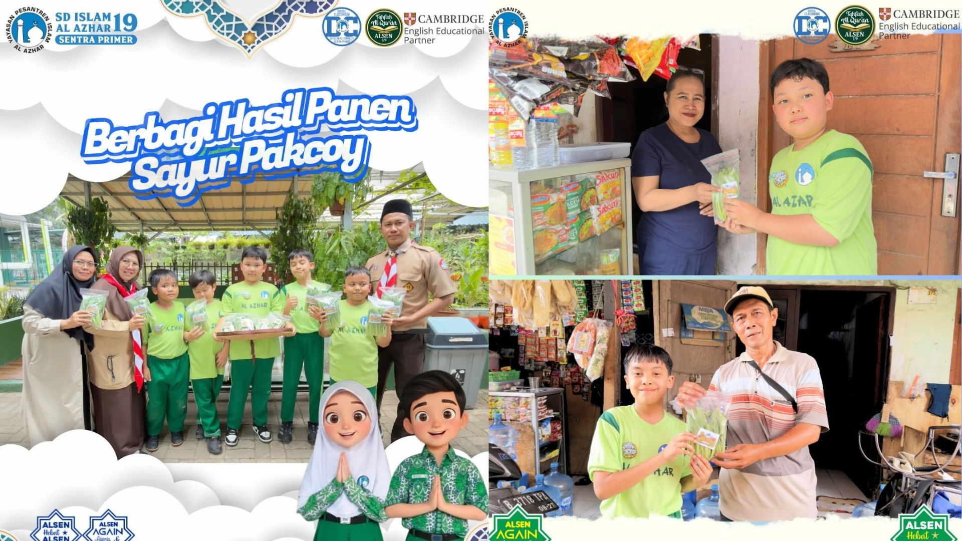 Serunya Bagi-Bagi Hasil Panen Pakcoy ke Warga Sekitar