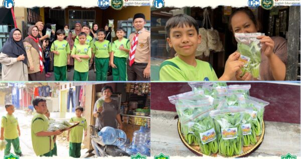 Serunya Bagi-Bagi Hasil Panen Pakcoy ke Warga Sekitar